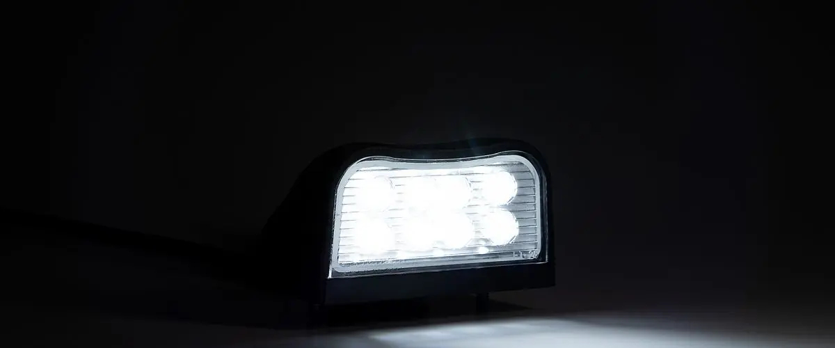 LED Kennzeichenbeleuchtung schwarz 8 LED`s Anhänger